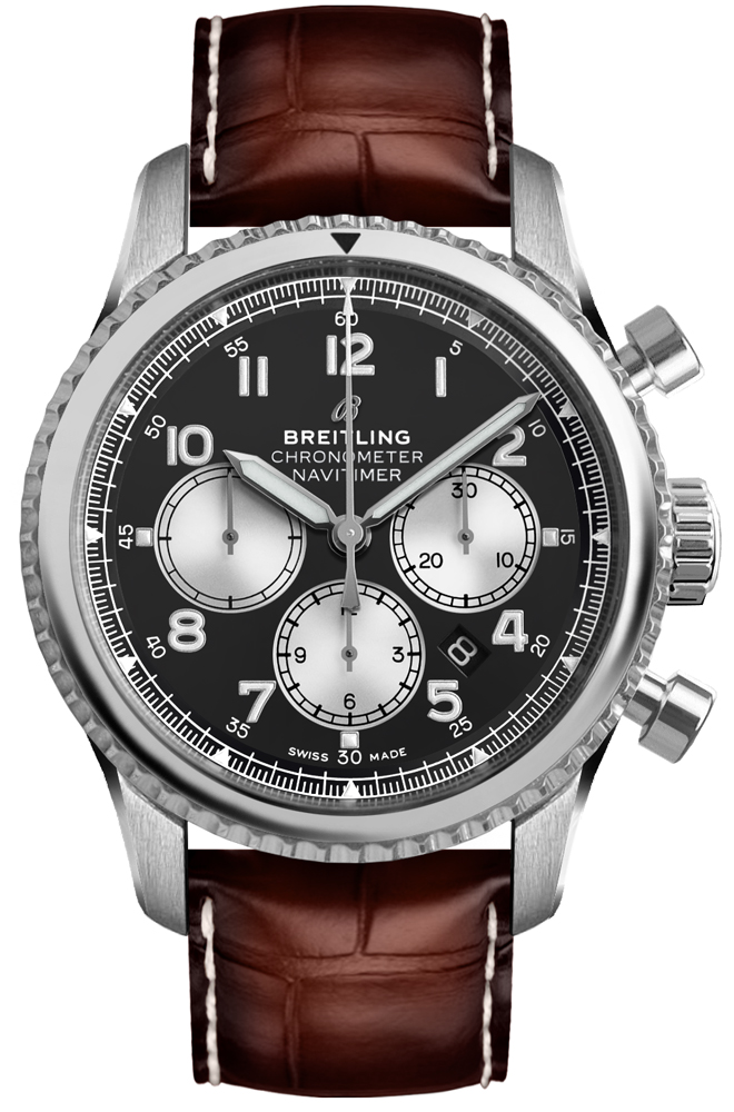 Breitling Navitimer Self winding Automatic Black Mens Watch AB011713-BG65-754P 