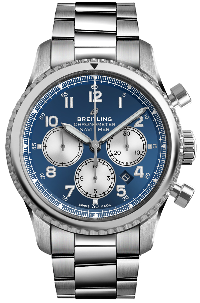 Breitling Navitimer Self winding Automatic Blue Mens Watch AB0117131C1A1 