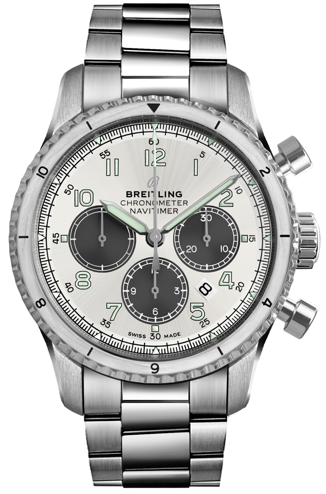 Breitling Navitimer Self winding Automatic Silver Mens Watch AB01171A-G839-188A 