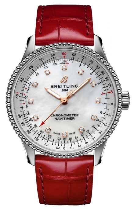 Breitling Navitimer Self winding Automatic White Ladies Watch A17395211A1P5 