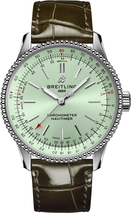 Breitling Navitimer Self Winding Automatic Green Mens Watch A17395361L1P1 
