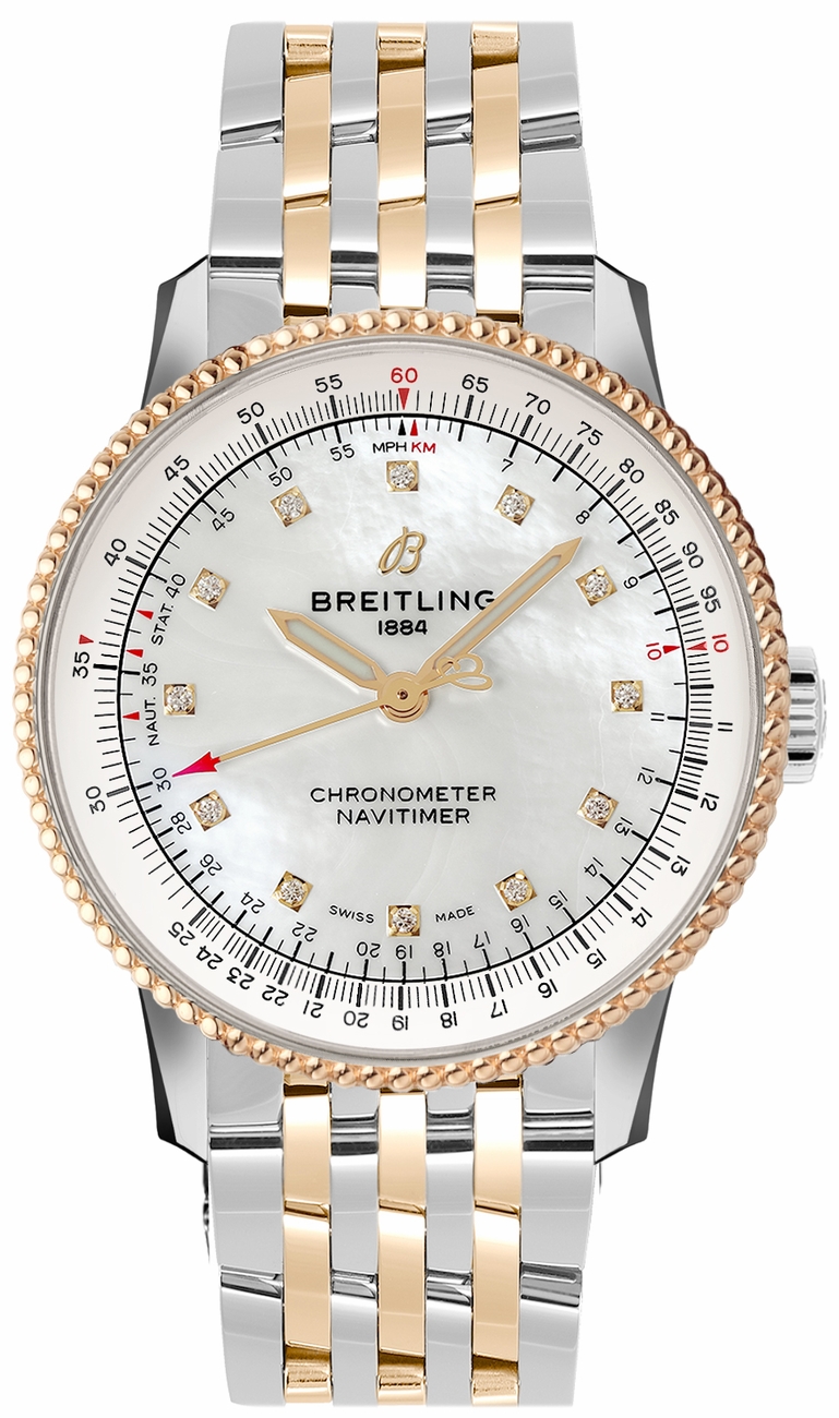 Breitling Navitimer Self winding Automatic White Ladies Watch U17395211A1U1 