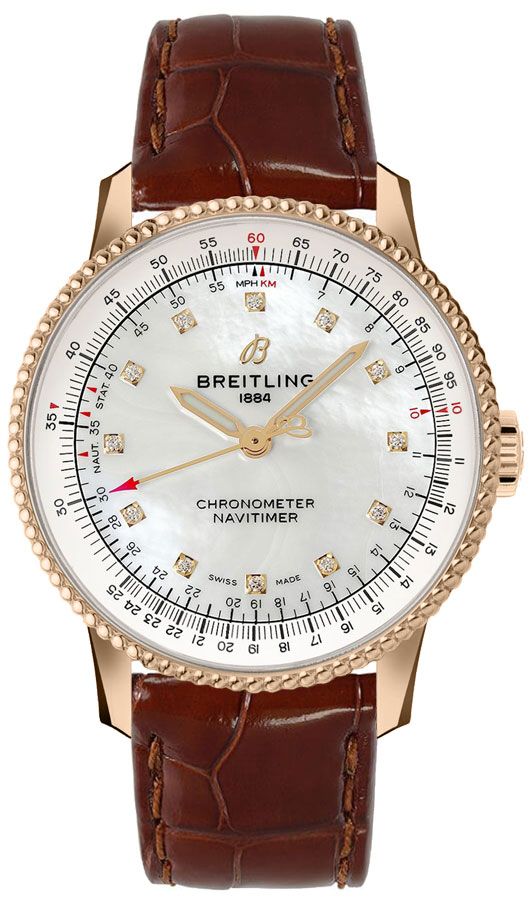 Breitling Navitimer Self winding Automatic White Ladies Watch R17395211A1P1 