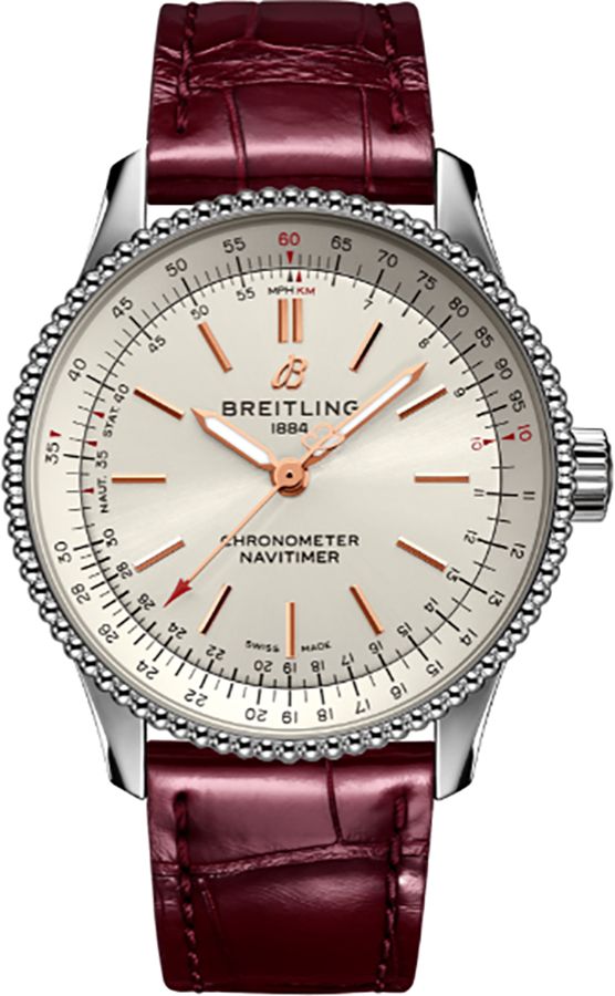 Breitling Caliber Self winding Automatic Silver Ladies Watch A17395F41G1P2 