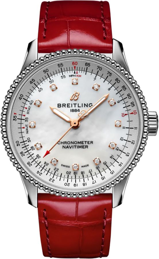 Breitling Navitimer Self winding Automatic White Ladies Watch A17395211A1P6 