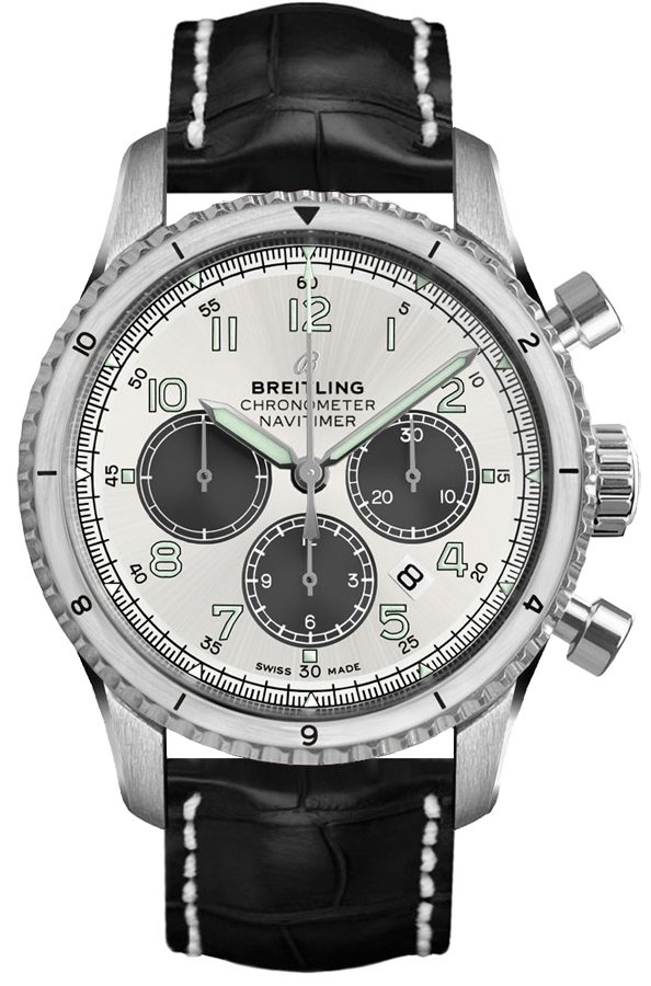 Breitling Navitimer Self winding Automatic Silver Mens Watch AB01171A-G839-760P 