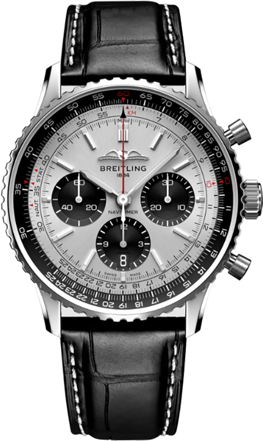 Breitling Navitimer Self Winding Automatic Silver Mens Watch AB0138241G1P1 
