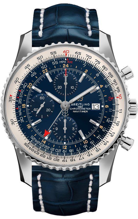Breitling Navitimer Self winding Automatic Blue Mens Watch A24322121C2P2 