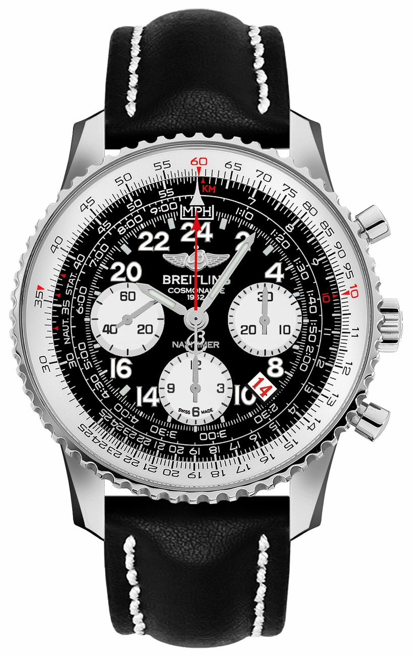 Breitling Navitimer Manual Winding Black Mens Watch AB021012-BB59-435X 