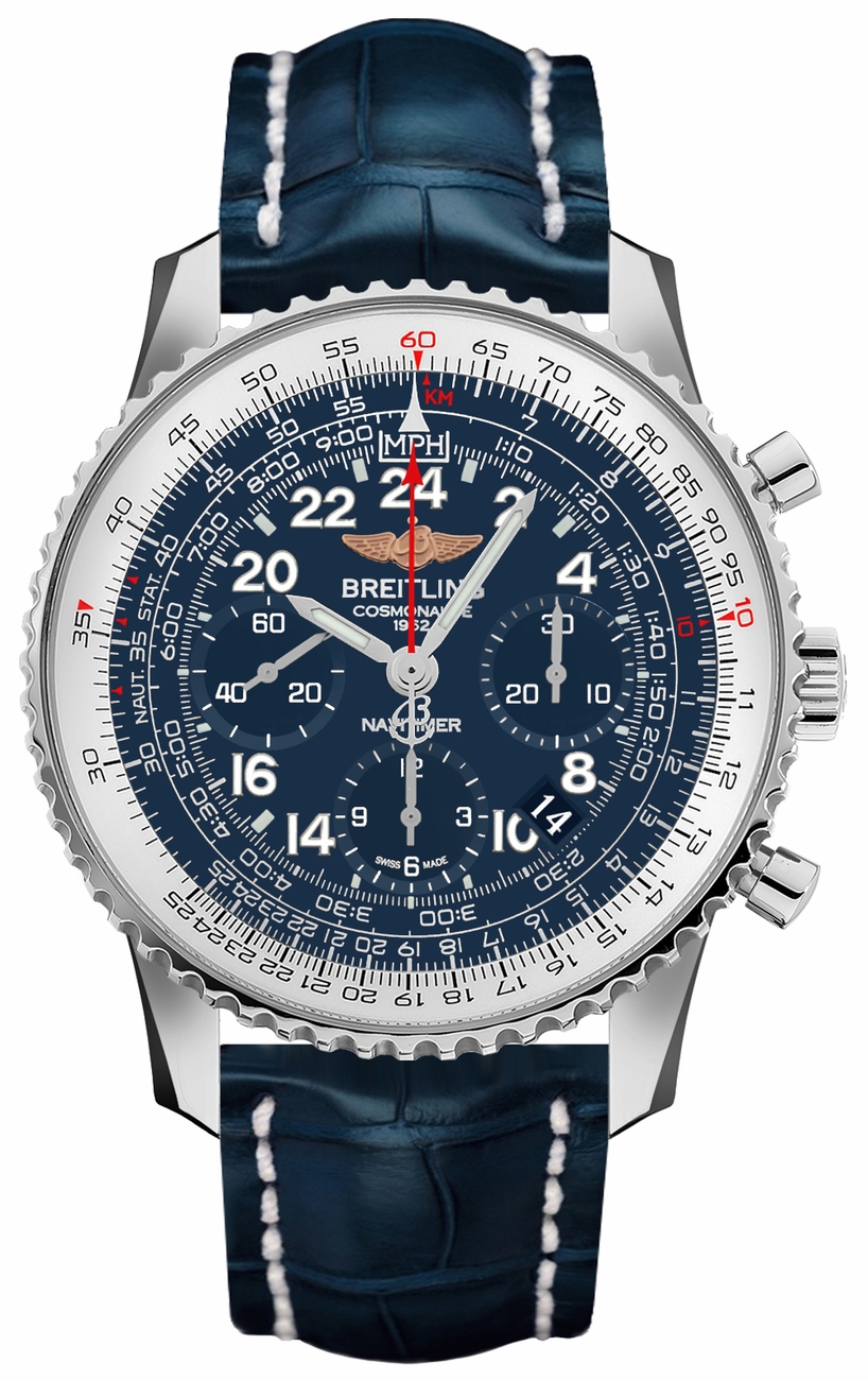 Breitling Navitimer Manual Winding Blue Mens Watch AB0210B4-C917-732P 