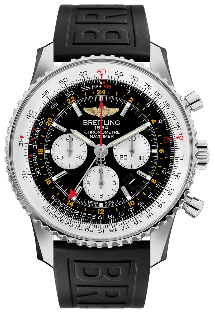 Breitling Navitimer Self winding Automatic Black Mens Watch AB044121-BD24-155S 