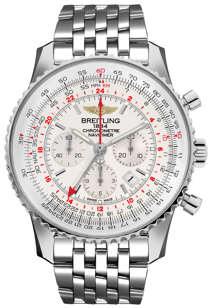 Breitling Navitimer Self winding Automatic Silver Mens Watch AB0441211G1A1 