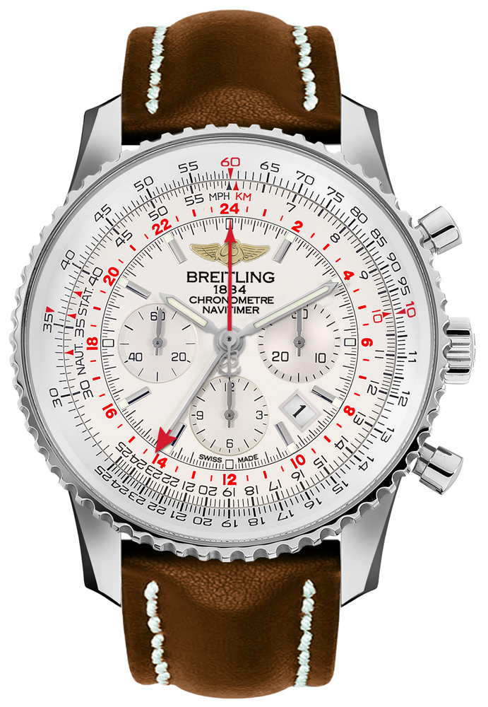 Breitling Navitimer Self winding Automatic Silver Mens Watch AB0441211G1X1 