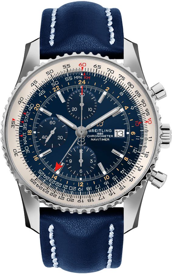 Breitling Navitimer Self winding Automatic Blue Mens Watch A24322121C2X1 