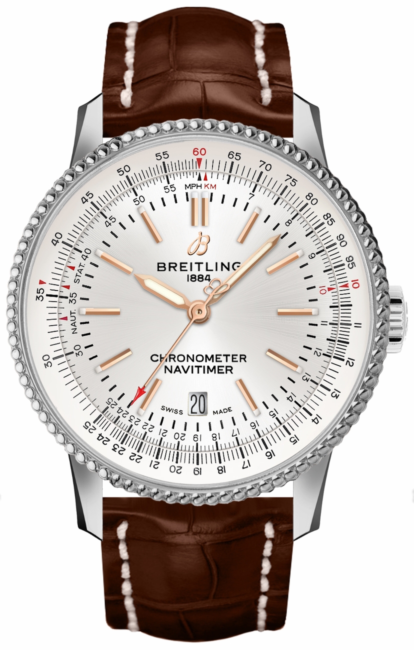 Breitling Navitimer Self winding Automatic Silver Mens Watch A17326211G1P1 