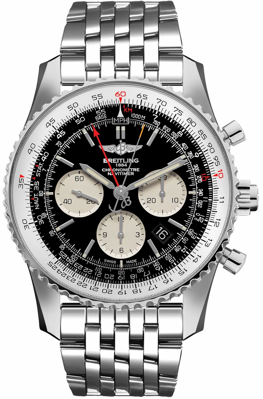 Breitling Navitimer Self winding Automatic Black Mens Watch AB031021-BF77-453A 