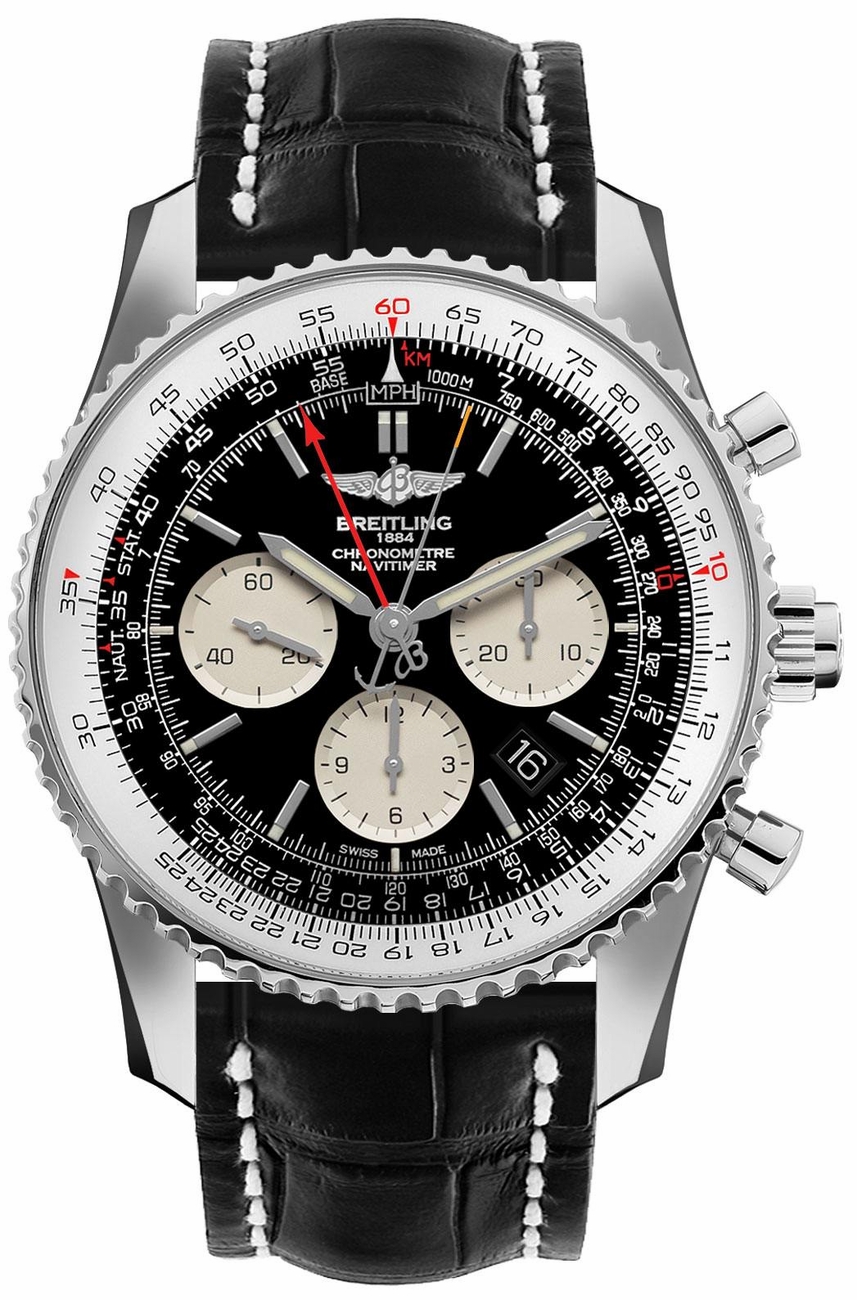 Breitling Navitimer Self winding Automatic Black Mens Watch AB031021-BF77-761P 