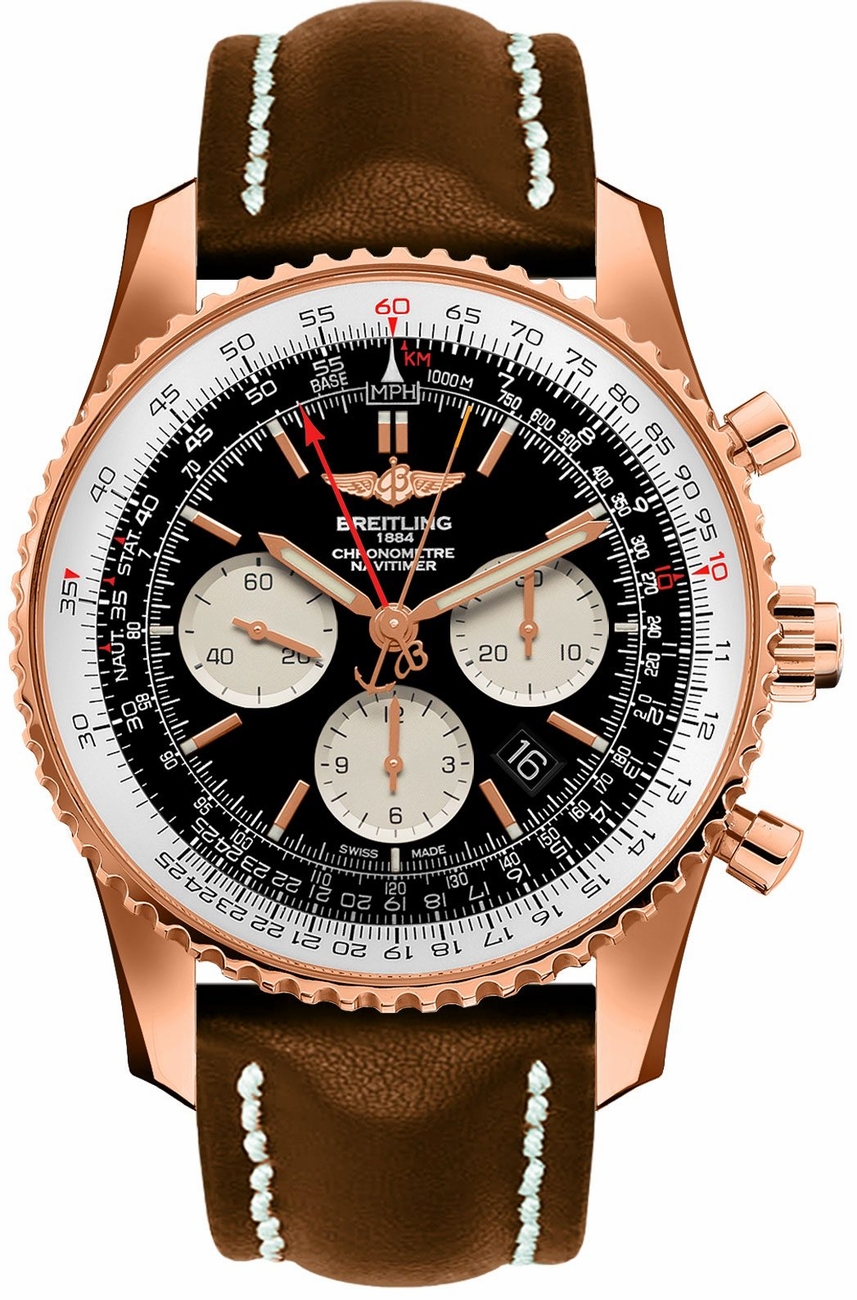Breitling Navitimer Self winding Automatic Chronometer Black Mens Watch RB031121-BG11-443X 