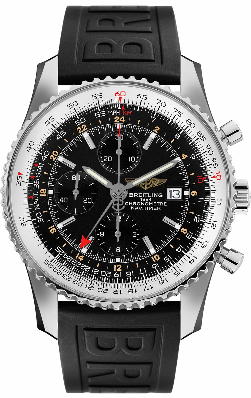 Breitling Navitimer Self winding Automatic Chronometer Black Mens Watch A2432212-B726-155S 