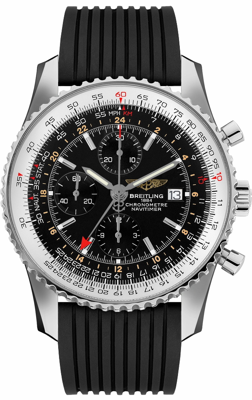 Breitling Navitimer Self winding Automatic Chronometer Black Mens Watch A2432212-B726-252S 