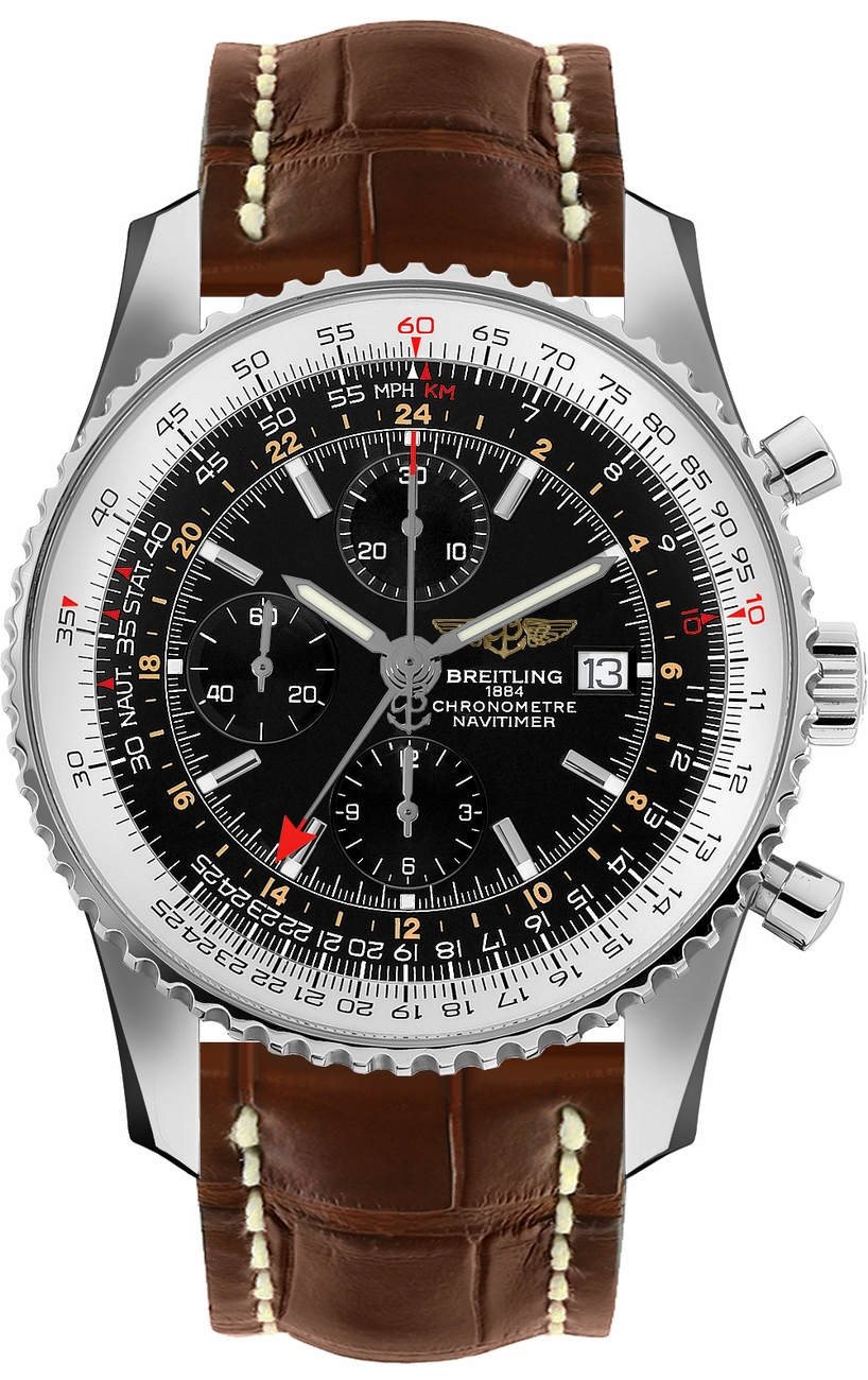 Breitling Navitimer Self winding Automatic Chronometer Black Mens Watch A2432212-B726-756P 