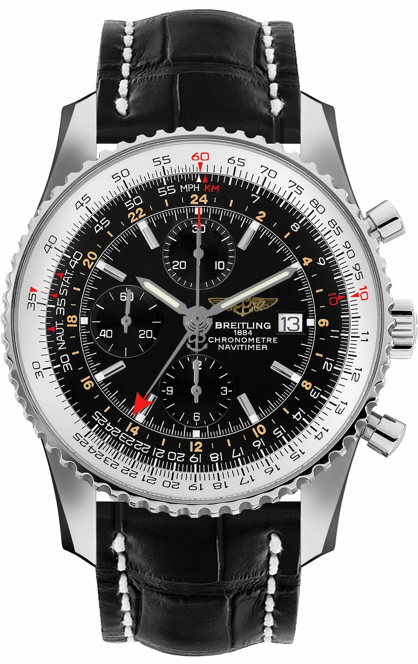 Breitling Navitimer Self winding Automatic Chronometer Black Mens Watch A2432212-B726-761P 