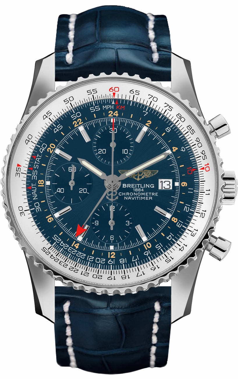 Breitling Navitimer Self winding Automatic Chronometer Blue Mens Watch A24322121C1P2 
