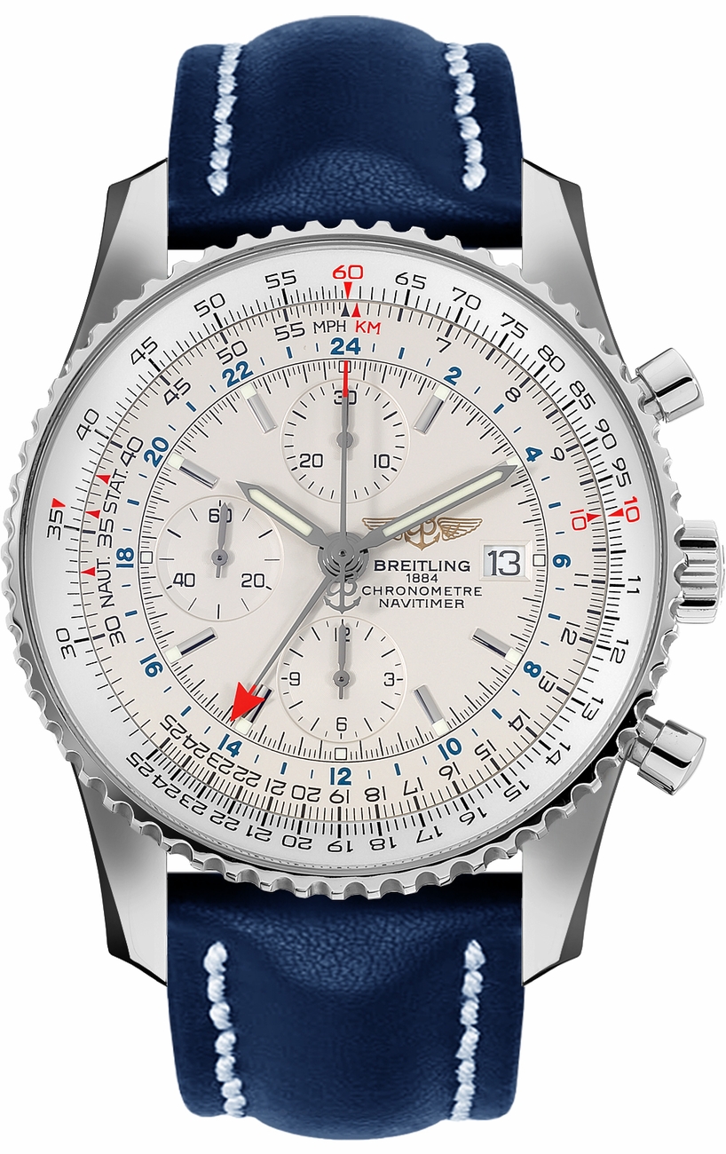 Breitling Navitimer Self winding Automatic Chronometer Silver Mens Watch A2432212-G571-102X 