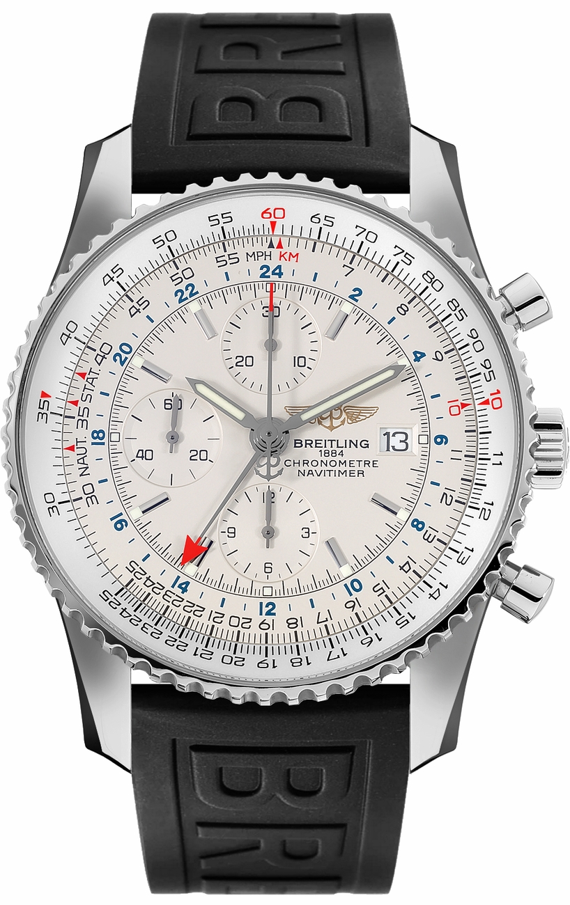 Breitling Navitimer Self winding Automatic Chronometer Silver Mens Watch A2432212-G571-154S 