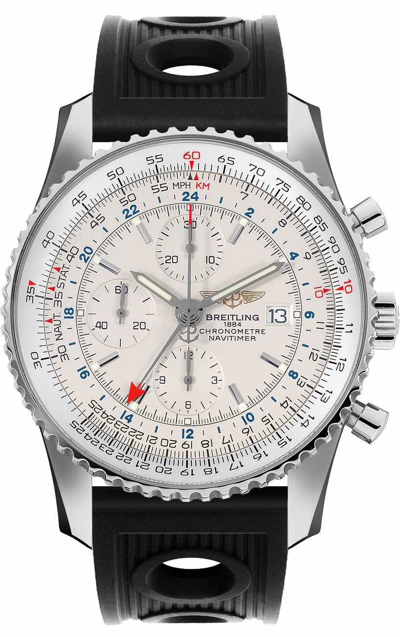 Breitling Navitimer Self winding Automatic Chronometer Silver Mens Watch A2432212-G571-201S 