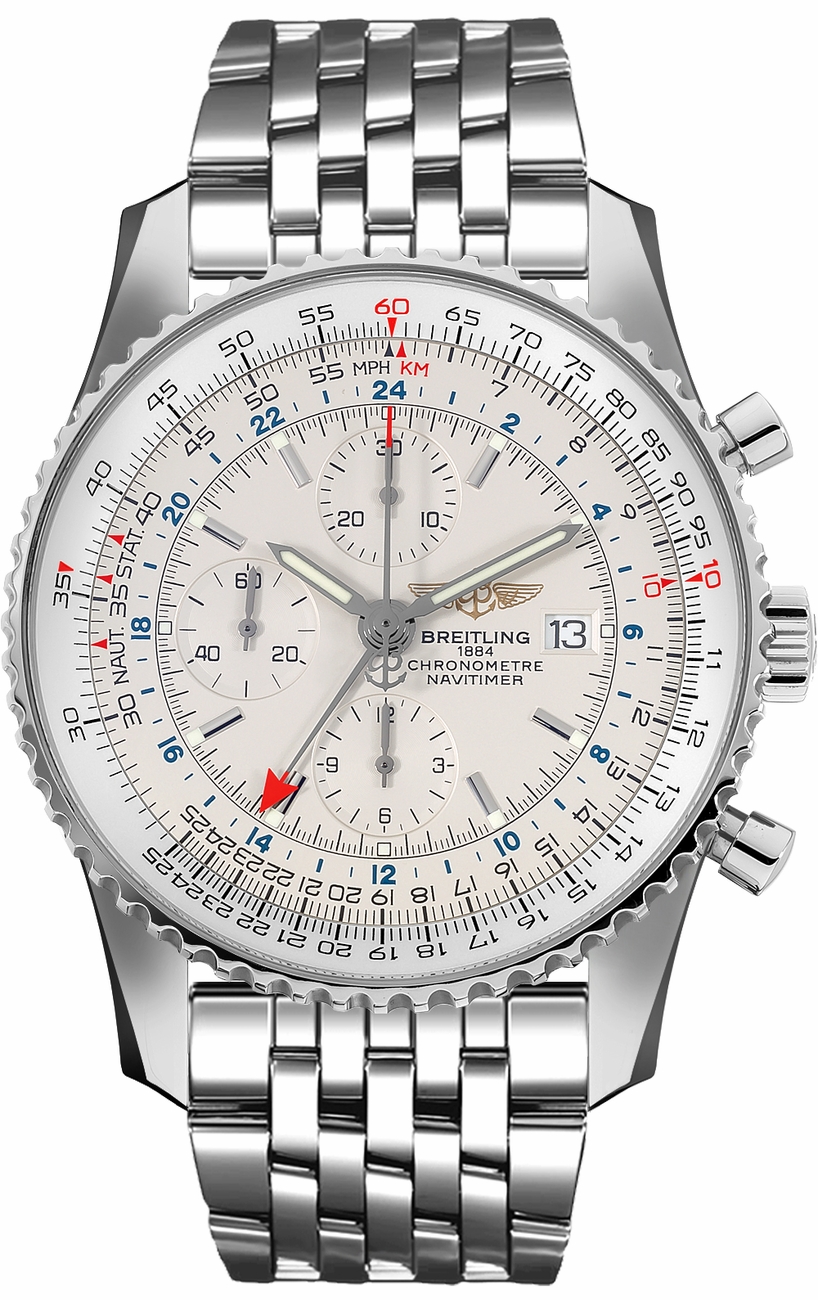 Breitling Navitimer Self winding Automatic Chronometer Silver Mens Watch A24322121G1A1 
