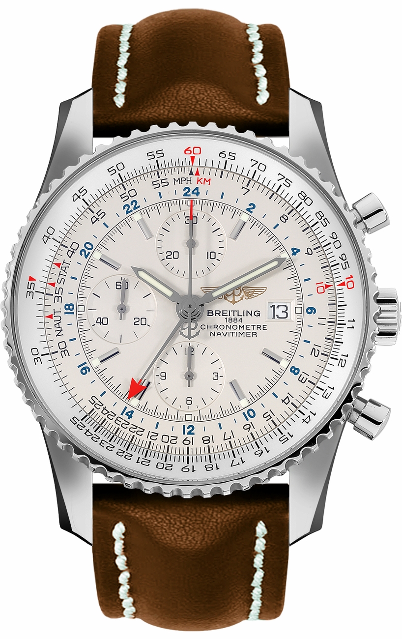 Breitling Navitimer Self winding Automatic Chronometer Silver Mens Watch A24322121G1X1 