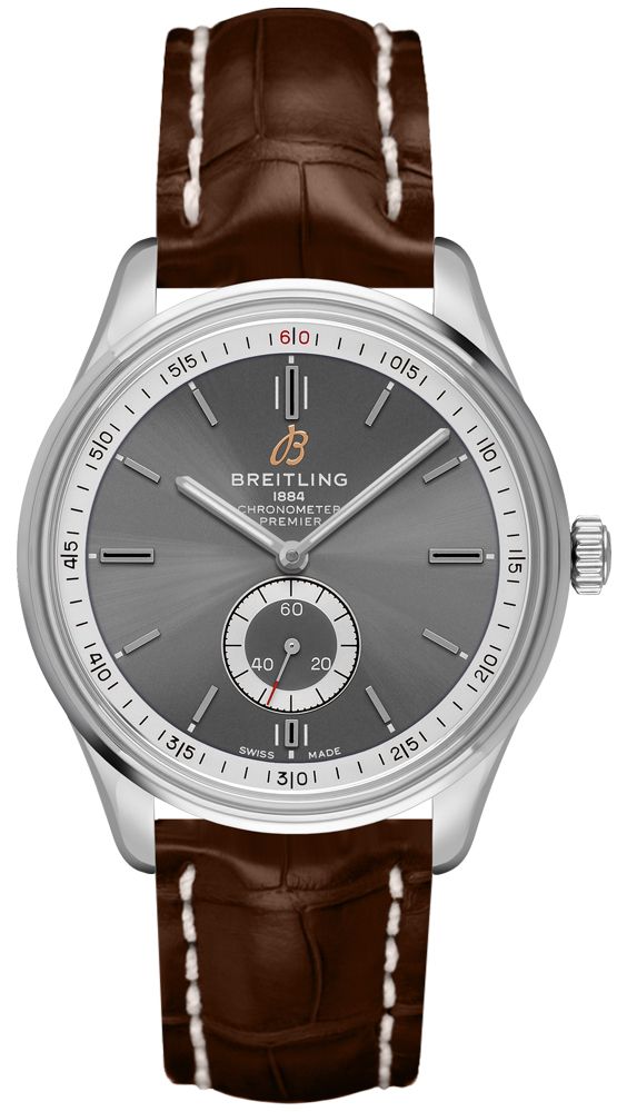 Breitling Premier Self winding Automatic Grey Mens Watch A37340351B1P2 
