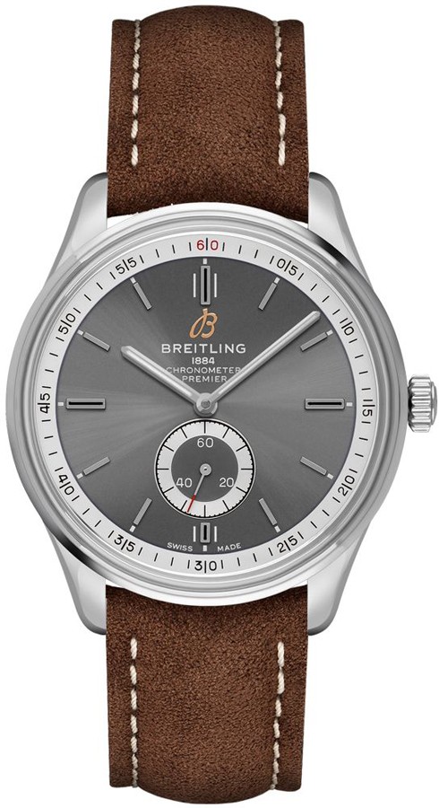 Breitling Premier Self winding Automatic Grey Mens Watch A37340351B1X1 
