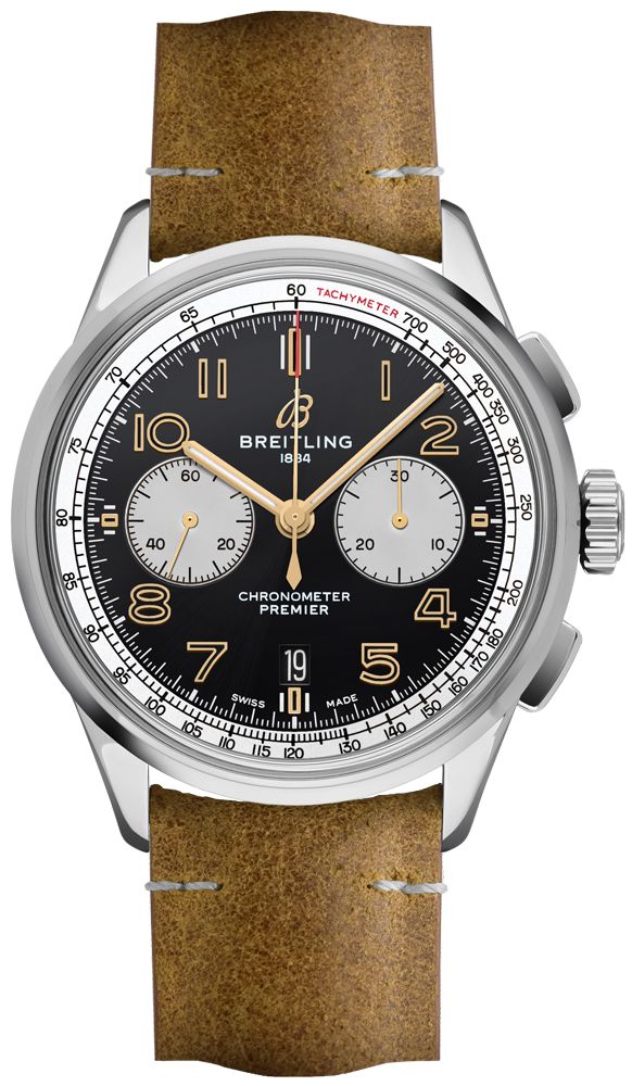 Breitling Premier Self winding Automatic Black Mens Watch AB0118A21B1X2 