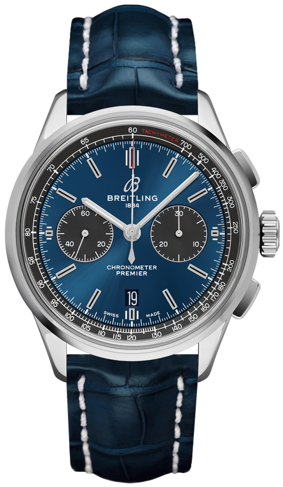 Breitling Premier Self winding Automatic Chronometer Blue Mens Watch AB0118A61C1P2 
