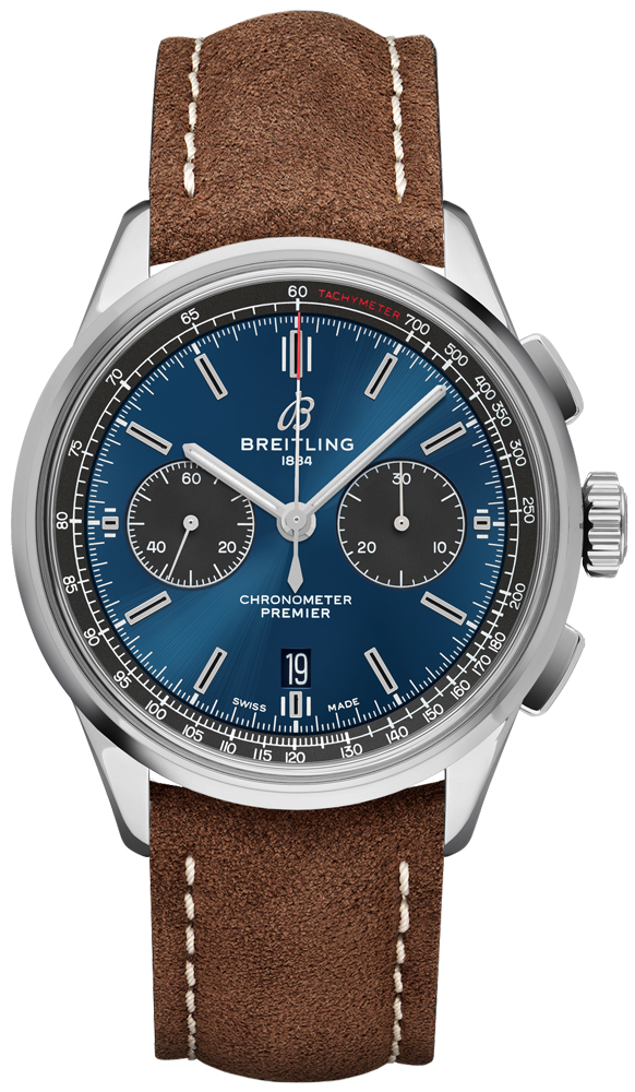 Breitling Premier Self winding Automatic Chronometer Blue Watch AB0118A61C1X3 