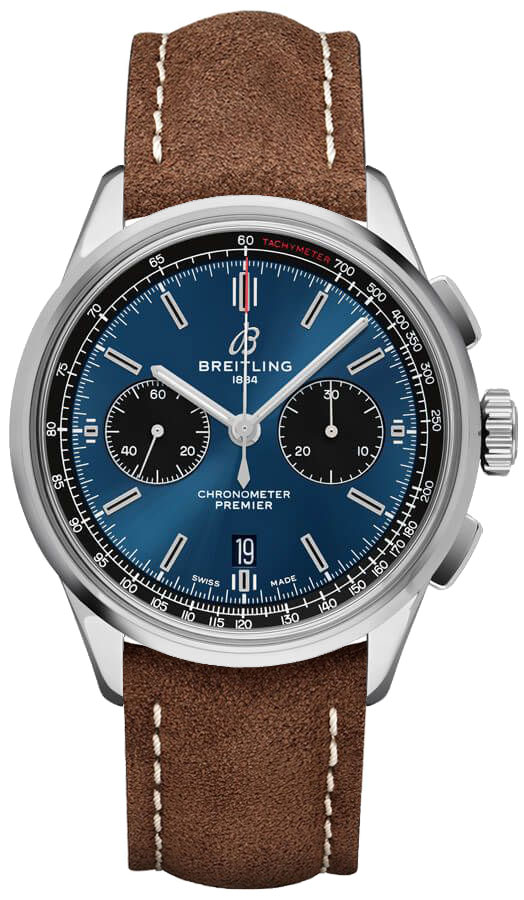 Breitling Premier Self winding Automatic Blue Mens Watch AB0118221C1X1 