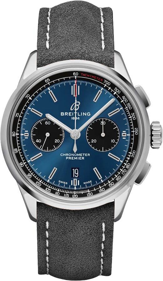 Breitling Premier Self Winding Automatic Blue Mens Watch AB0118221C1X4 
