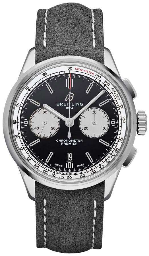 Breitling Premier Self winding Automatic Chronometer Black Mens Watch AB0118371B1X1 