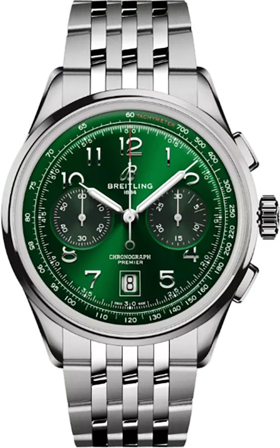 Breitling Premier Self Winding Automatic Green Mens Watch AB0145371L1A1 