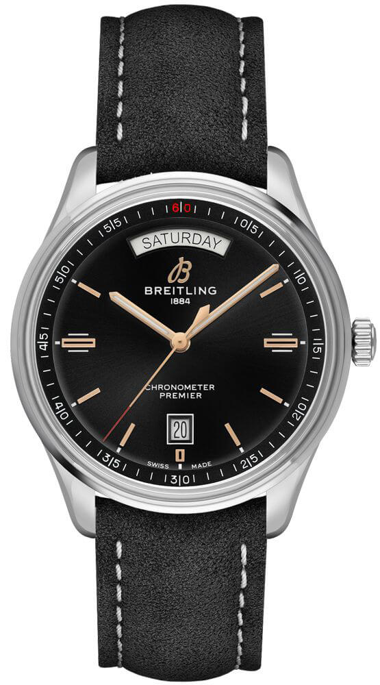 Breitling Premier Self winding Automatic Black Mens Watch A45340241B1X2 