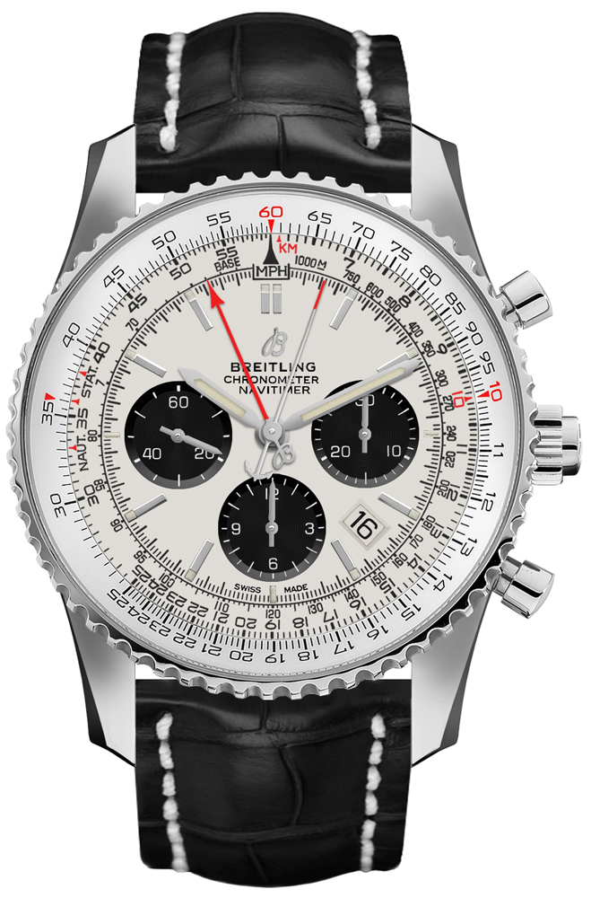 Breitling Navitimer Self winding Automatic Silver Mens Watch AB0310211G1P2 