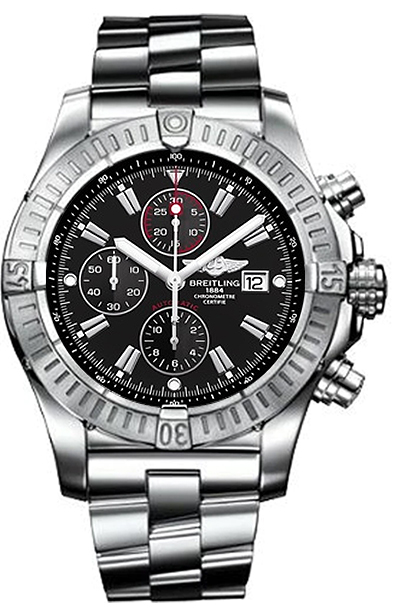 Breitling Super Avenger Black Dial Men's Watch A1337011/B907-135A 