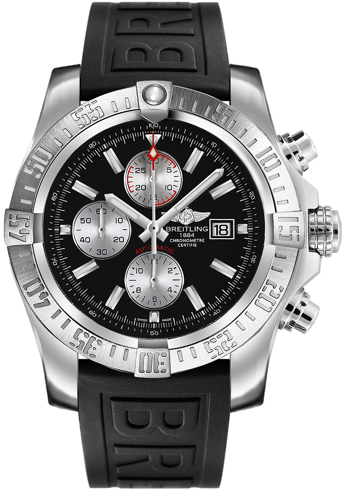 Breitling Super Avenger II Black Dial 48mm Men's Watch A13371111B1S2 