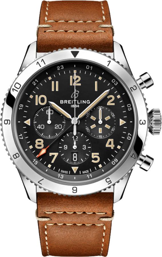 Breitling Navitimer Aviator 8 Self winding Automatic Black Mens Watch AB04453A1B1X1 