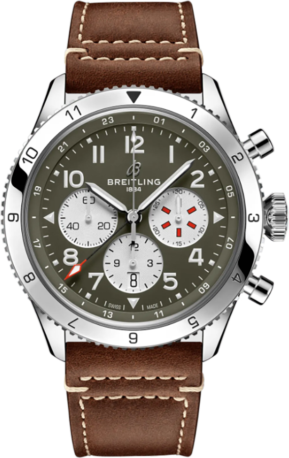 Breitling Navitimer Aviator 8 Self winding Automatic Green Mens Watch AB04452A1L1X1 