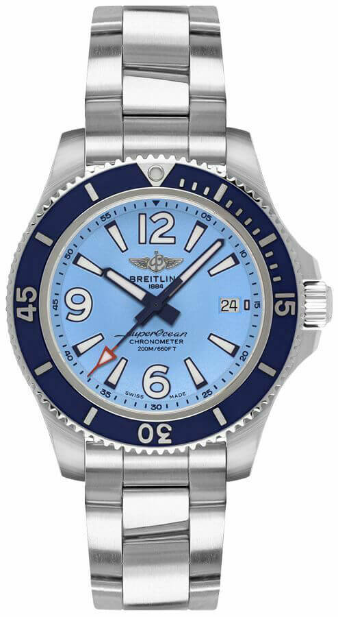 Breitling Superocean Self winding Automatic Blue Ladies Watch A17316D81C1A1 