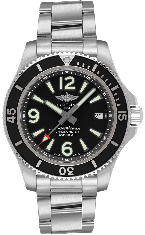 Breitling Superocean Self winding Automatic Black Mens Watch A17366021B1A1 