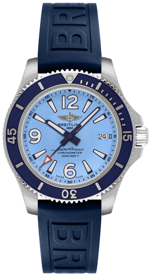 Breitling Superocean Self winding Automatic Blue Ladies Watch A17316D81C1S1 